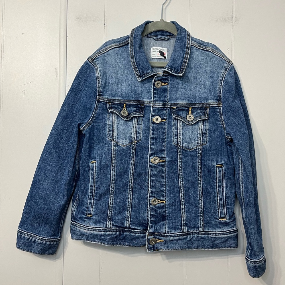 Crewcuts denim jacket with stretch size 8 medium blue wash